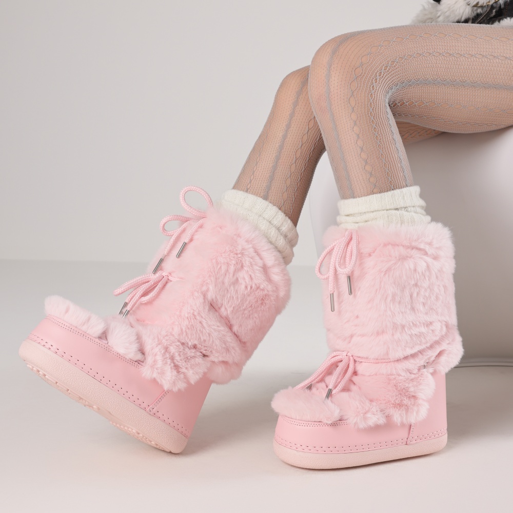 Furry Boots For Women Round To - огляд і ціна Espadrille Slip On