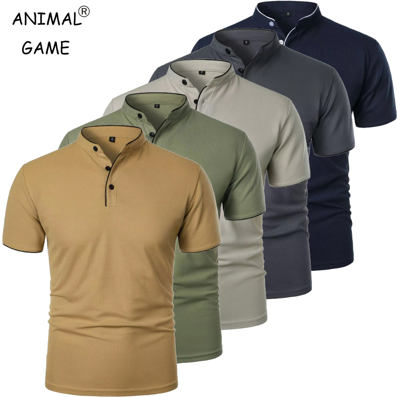 New Men's Short Sleeve Collar  - огляд і ціна Polo Shirt Pique