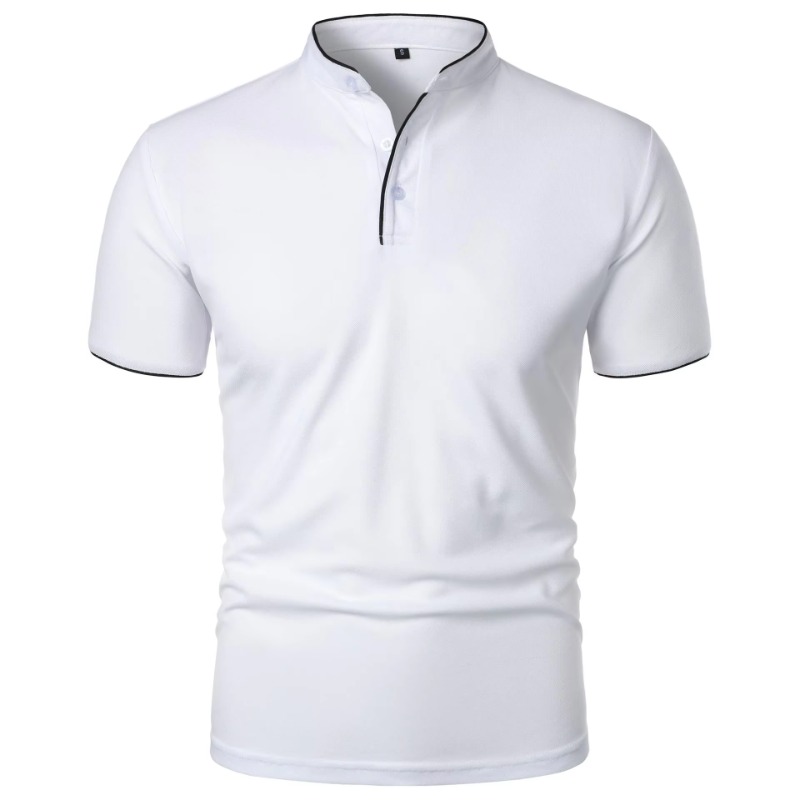 New Men's Short Sleeve Collar  - огляд і ціна Polo Shirt Pique