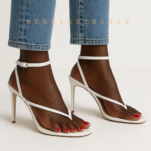 Beige Black Cross Straps Flip- - огляд і ціна Casual Sandal Leather